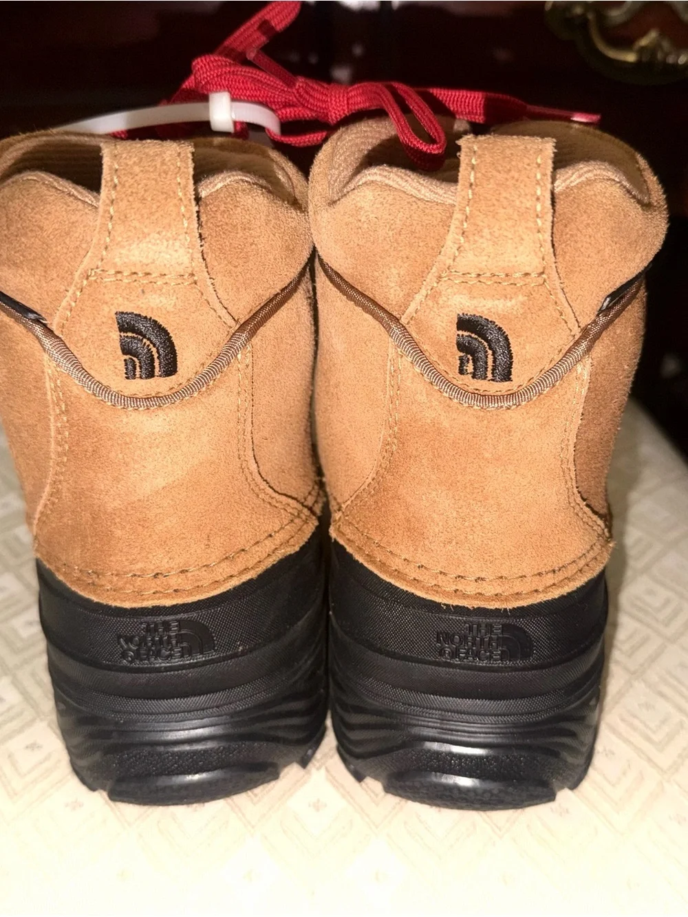 The North Face Chilkat Lace II Almond Brown/Black Suede Waterproof Boots Youth 6